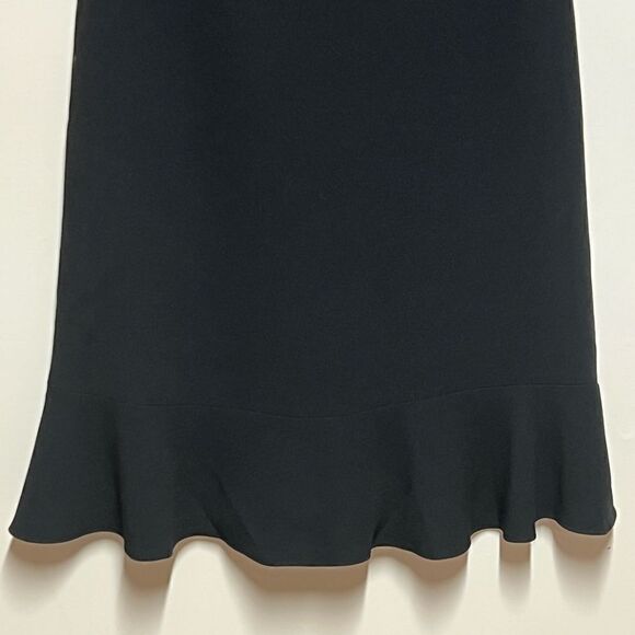 NWT rickie freeman Teri Jon Peplum Hem Embellished Collar Black Shift Dress Sz 6 - Picture 6 of 7